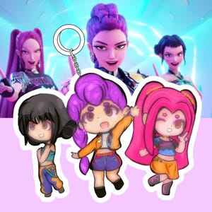 Kポップ デーモンハンター アクリルキーホルダー ミラ、ゾーイ、ルミ キーホルダー！ Kポップ Netflix アクリル ホログラフィック キーホルダー Kポップ！ 予約販売