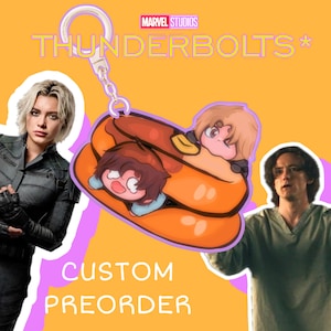 Thunderbolts Yelena and Bob Pancake Acrylic Keychain! PREORDER  ThunderBolts Bob And Yelena Keychain! Sentry and The Void Bob!
