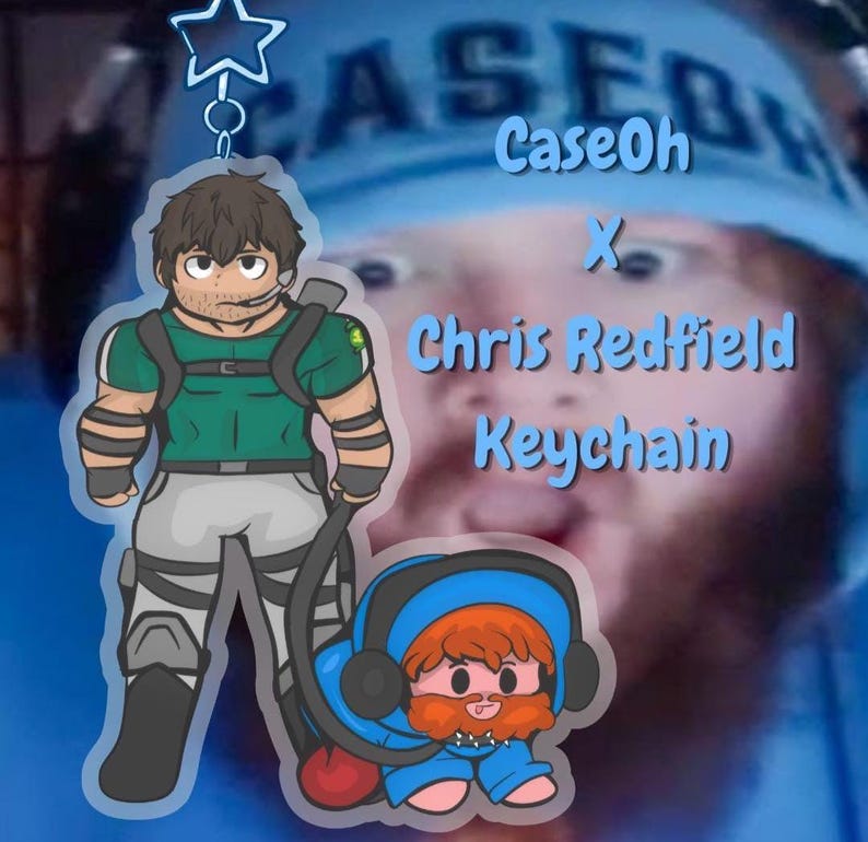 Caseoh and Chris Redfield Acrylic Keychain NEW - Etsy