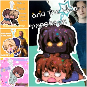ThunderBolts Character Keychain Selection Varieties! Yelena and Bob And Bucky Keychains!! Thunder Bolts Acrylic Keychains PREORDER!!