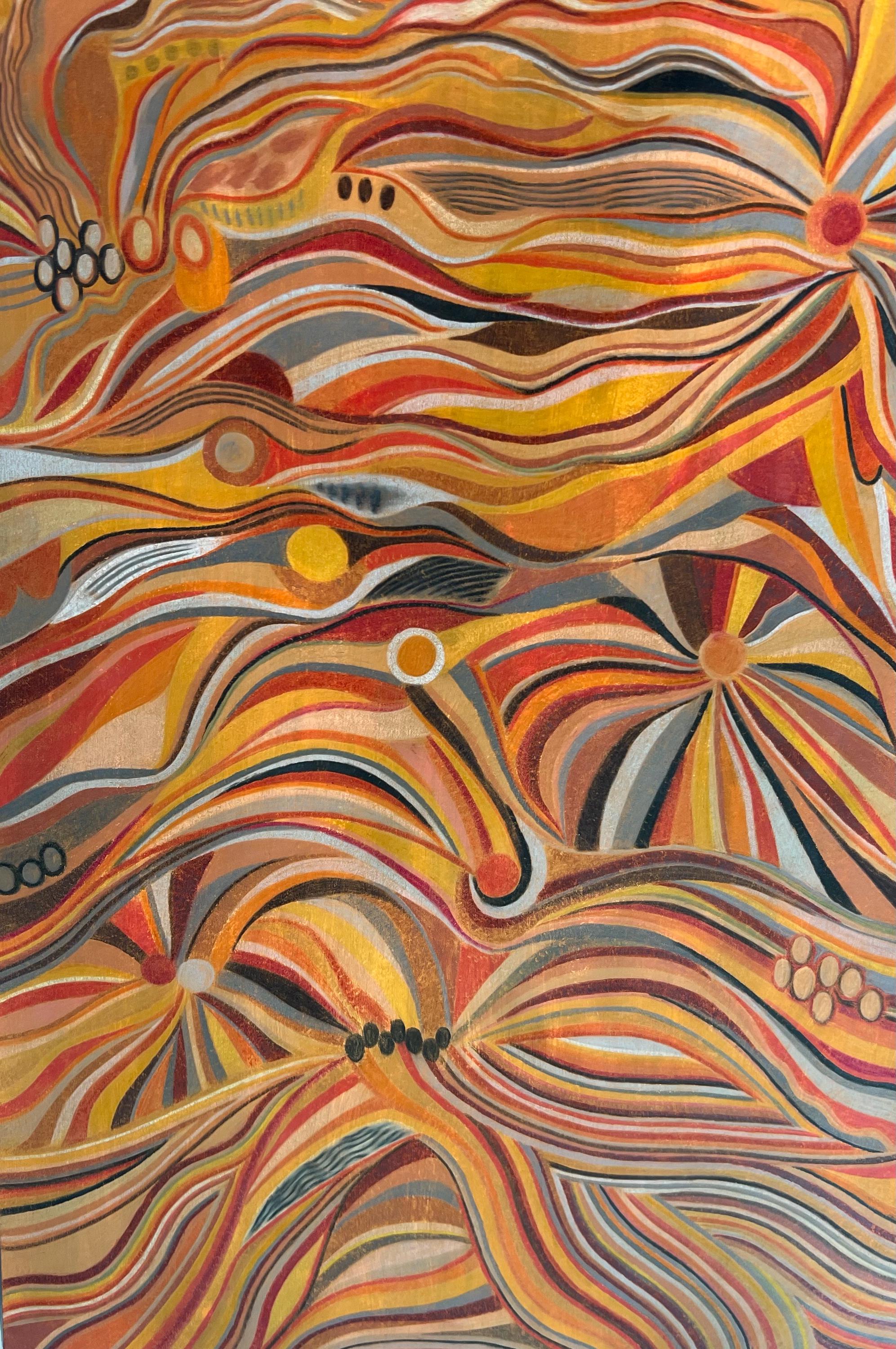 砂丘A3の絵 - 温かみのある色調の抽象画 - 砂漠風のアート作品 - Etsy 日本, image size:1993x3000