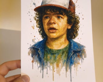 Dustin Watercolor Style Digital Print ( A5 / A4 )