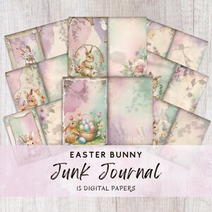 Vintage Easter Junk Journal Kit: Bunny & Floral Ephemera (Digital Download)