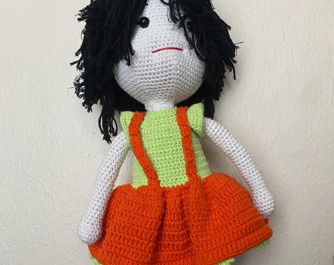 Crochet toy, Amigurumi, crochet pattern, Christmas gift Baby shower, Amigurumi girl in red dress