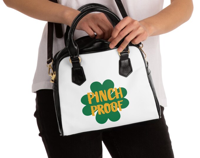 St. Patrick's Day Floral Shoulder Tote: Pinch-Proof Trendy Spring Handbag Gift for Her
