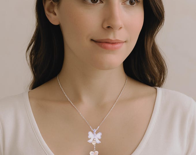 Grape Cluster Necklace – Elegant Beaded Pendant  Nature Inspired Jewelry Gift for Her