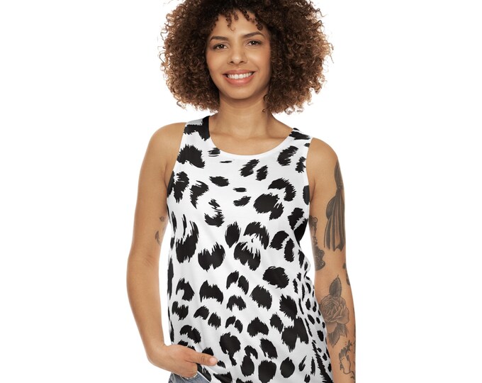 Fierce Leopard Print Unisex Tank Top, Perfect for Summer, Stylish Athleisure, Trendy Beachwear, Gift for Animal Lovers, Unique Workout