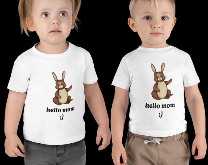 Adorable Easter Bunny Cotton Tee for Infants - Perfect Spring Gift, Comfortable Daily Wear