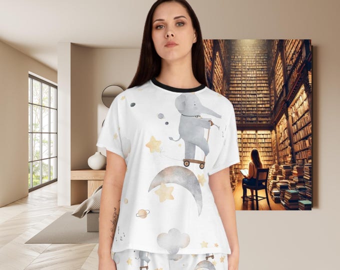 Whimsical Elephant Pajama Set: Cozy Sleepwear for All Ages, Perfect for Sleepovers & Gifts