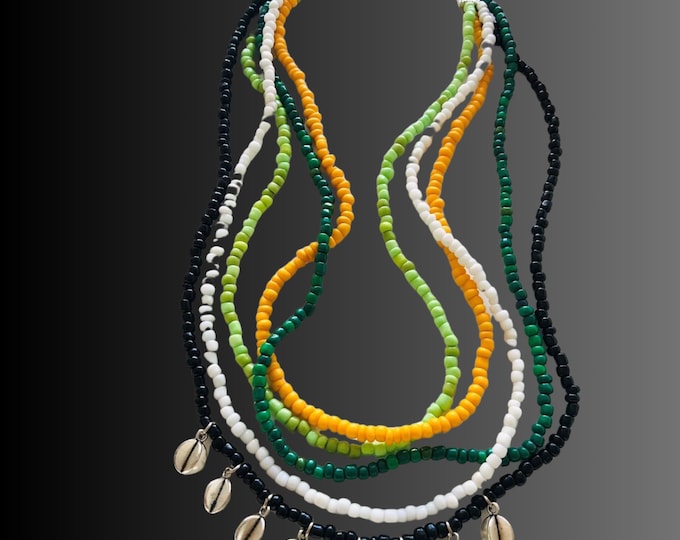Authentic Beaded Necklace | Handmade 49+3 cm Boho Jewelry