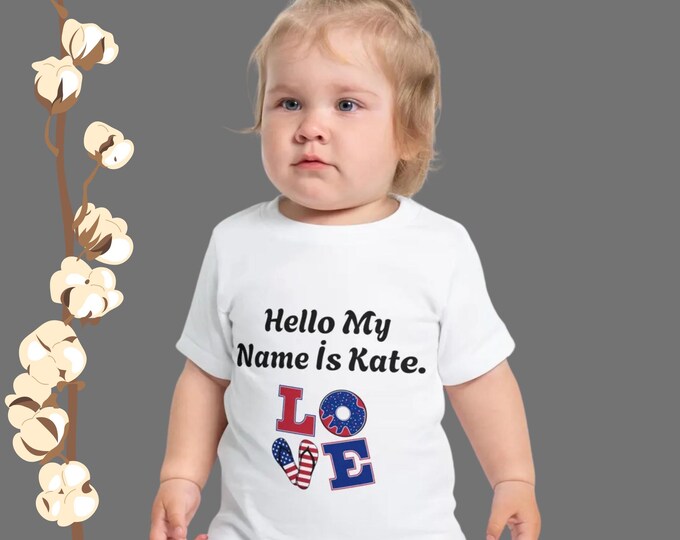 Personalized Baby T-Shirt: Custom Name Toddler Tee, Unique Shower Gift, Playful Summer Wear