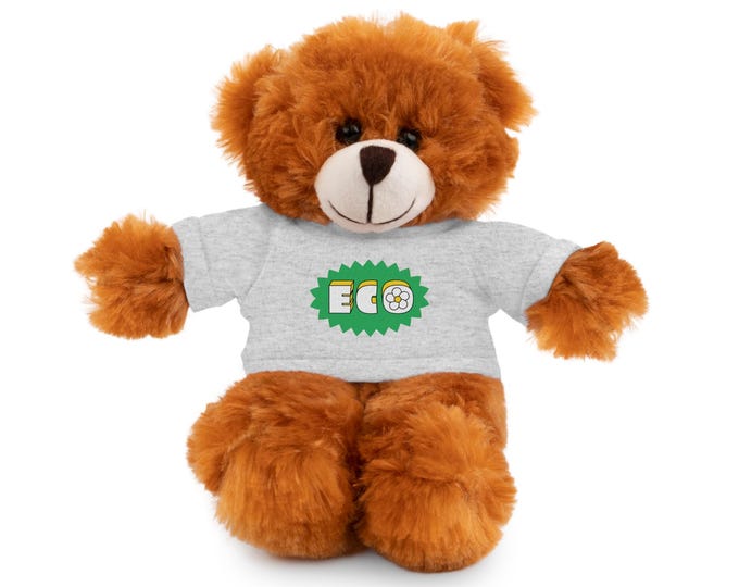 Personalized Eco-Friendly Teddy Bear: Sustainable Plush Toy with Custom Tee for Kids' Birthday Gifts