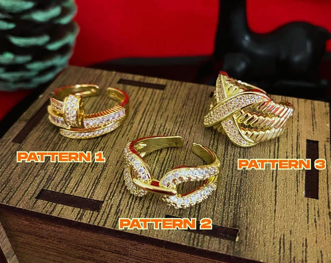 Gold Plated Ring for Women – Dainty Adjustable Jewelry Gift