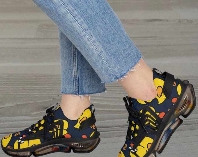Vibrant Mesh Athletic Sneakers: Trendy Graphic Print Sport Shoes for Women's Fitness & Casual Wear
