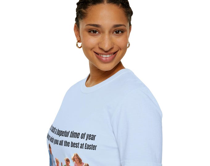 Hopeful Easter Cotton T-Shirt | Unisex Spring Holiday Celebration Apparel | Family Gift Tee