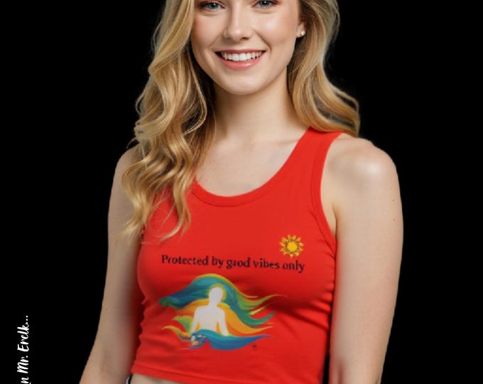 Women's Crop Tee - Good Vibes Only Graphic Tee, Casual Summer Top, Music Festival Shirt, Beachwear, Yoga Top