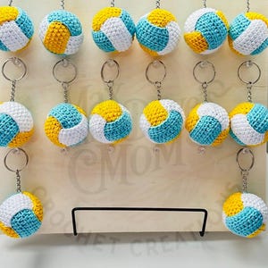 Crochet Sports Ball Keychains – Handmade Football, Basketball, Baseball, Volleyball Gifts – Team Favor, Coach Gift