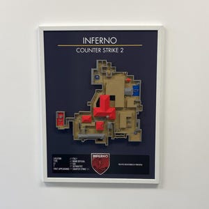 CS2 - Art mural carte « Inferno » *format A3*