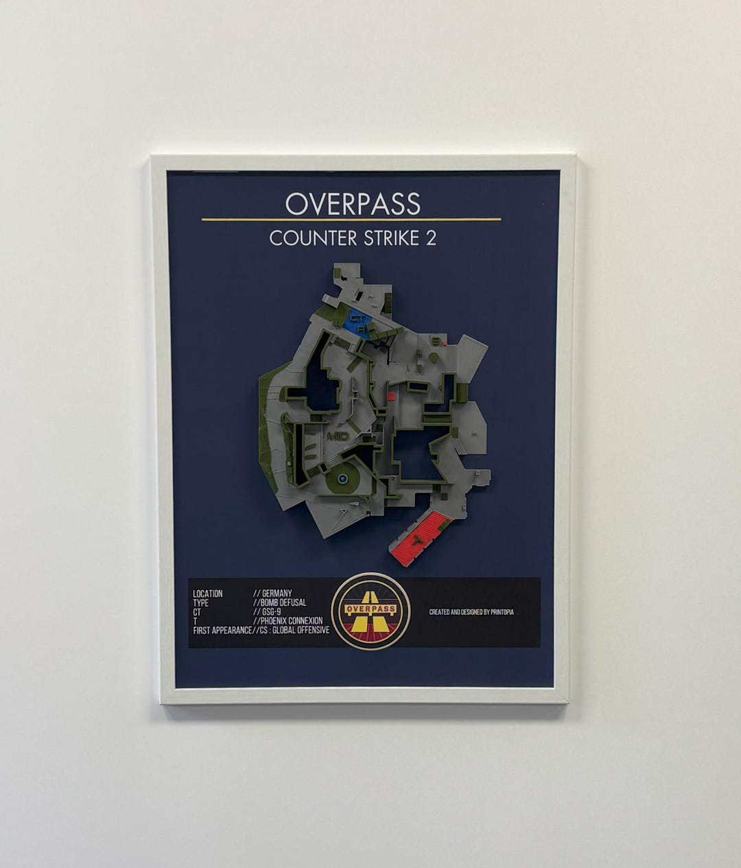Buy 2 Get 1 Free - CS2 - ''overpass'' Map Wall Art *A3 Size* - Etsy