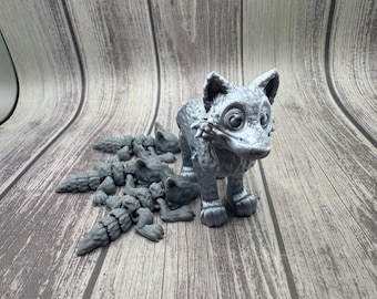 Flexy Gray Wolf with pups medium