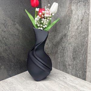 Moderne decoratieve zwarte vaas