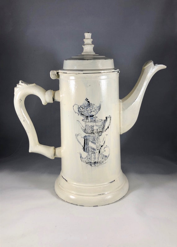 Metal Teapot Vintage Metal Teapot STACKED TEAPOTS KITCHEN LAMP | Teapot