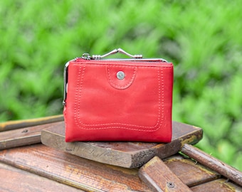 Women’s RFID Blocking Leather Trifold Wallet, Genuine Cowhide Metal Clasp Purse, Urban Minimalist Coin Pocket, Fashion Gft Girlfriend Gift