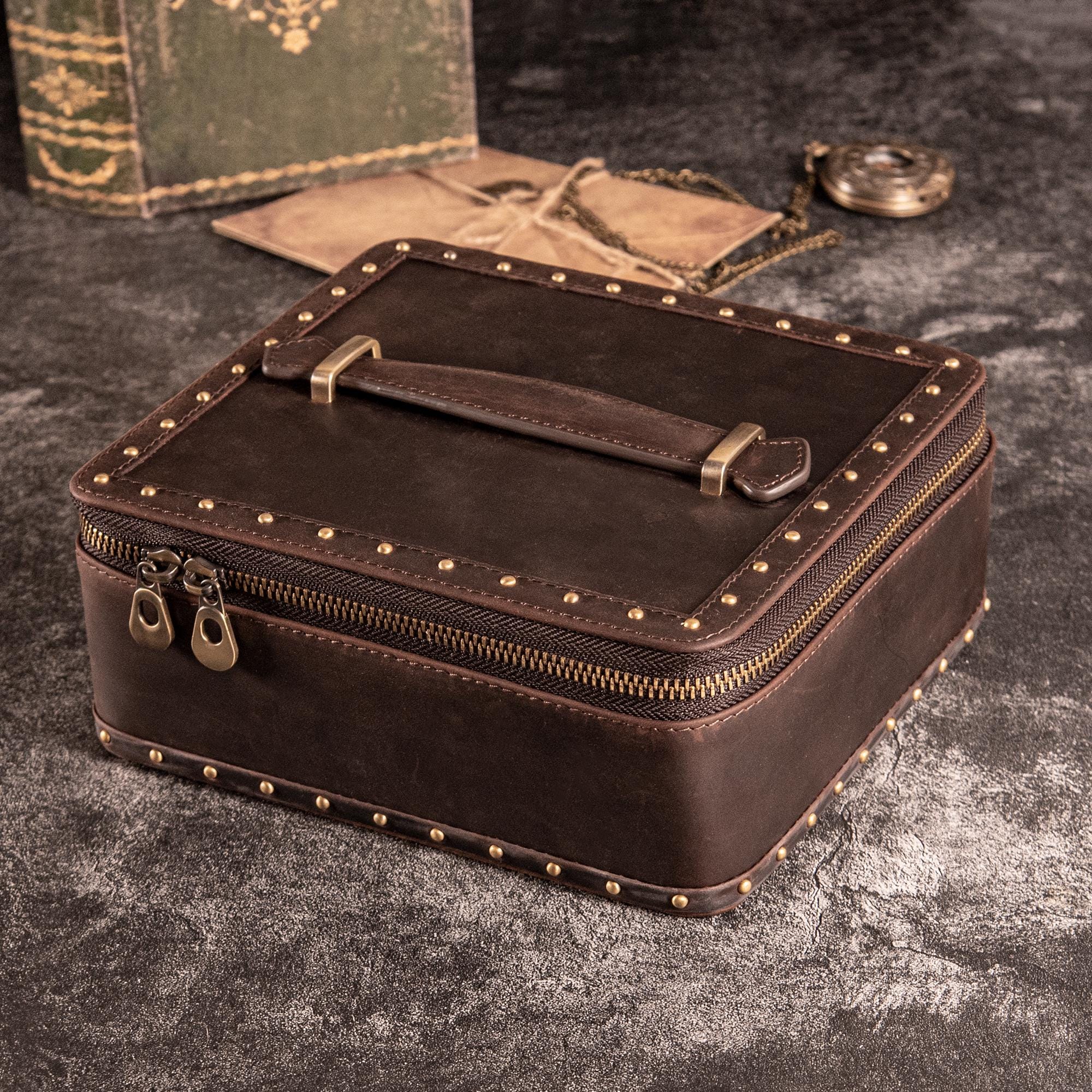 Vintage leather jewelry box - Etsy 日本
