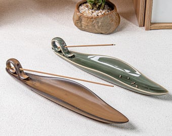 Custom Minimalist Ceramic Incense Holder, Handmade Incense Burner, Yoga, Meditation Zen Mindfulness, Housewarming Gift