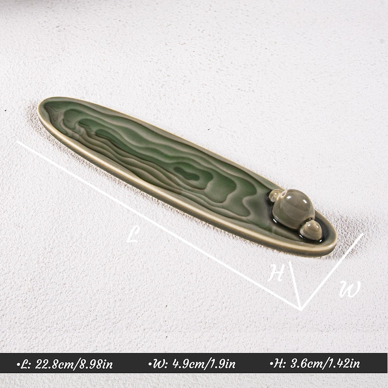 Custom Ceramic Water Reflection Incense Holder Gradient Burner, Modern Home Aromatherapy StickCoil Tray Meditation Decor Reflective image 10