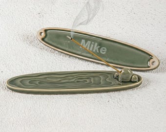 Benutzerdefinierte Keramik Wasser Reflection Weihrauchhalter Farbverlauf Brenner, modernes Zuhause Aromatherapie StickCoil Tablett Meditation Decor Reflektierend