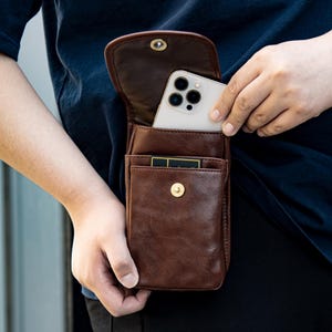 Personalized Belt Bag,Leather Phone Pouch,Leather Belt Wallet,Leather Phone Bag,Leather Phone case,Waist Bag,Causl Belt Bag,Gift for Him