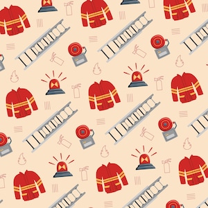 Firefighter Fabric, Fire Fighter Equipment Fabric, 100% Cotton Fabric, Sold By The Half Yard Yard (Continuous Cut)