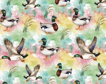 Tela de pato real, tela de pato verde, 100 % algodón, se vende por 1/2 yarda (corte continuo)