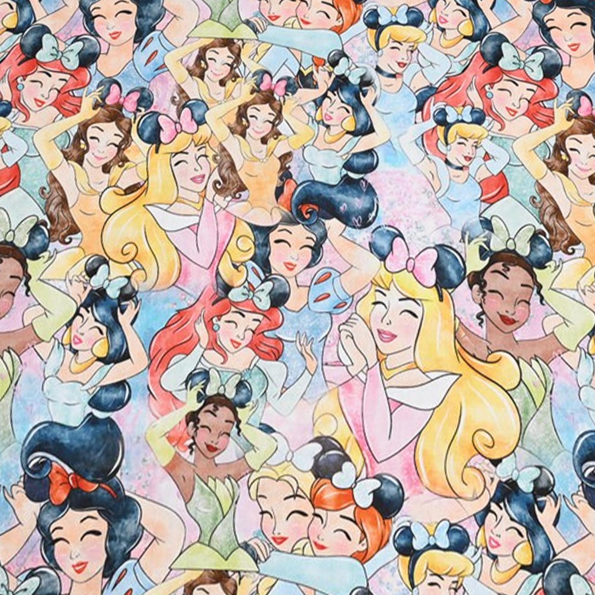 Disney Princess Fabric Disney Characters Fabric 100% Cotton Fabric ...