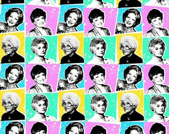 The Golden Girls Fabric, 100% Cotton Fabric, Sold By The 1/2 Yard (Continuous Cut)
