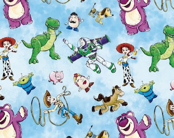 Tela de Toy Story, 100 % algodón, por 1/2 yarda (corte continuo).