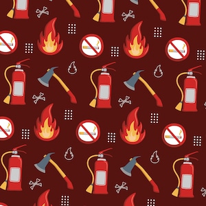 Firefighter Fabric, Fire Fighter Equipment Fabric, 100% Cotton Fabric, Sold By The Half Yard Yard (Continuous Cut)
