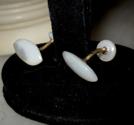Art Nouveau MOP Cuff Links