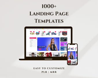 1000+ Landing Page Templates: Wordpress Themes, Customizable, Responsive (MRR & PLR)