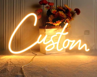 Neon Sign Custom, Personalized Neon Name signs for Wedding, LED Light up Sign for Bedroom Wall Docor, Customized Name Light Gift for kids