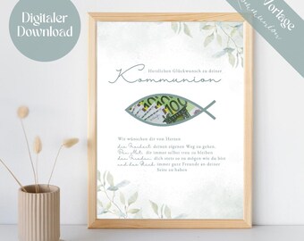 Money gift for communion | creative gift for girls and boys | DIY gift idea | last-minute gift cross