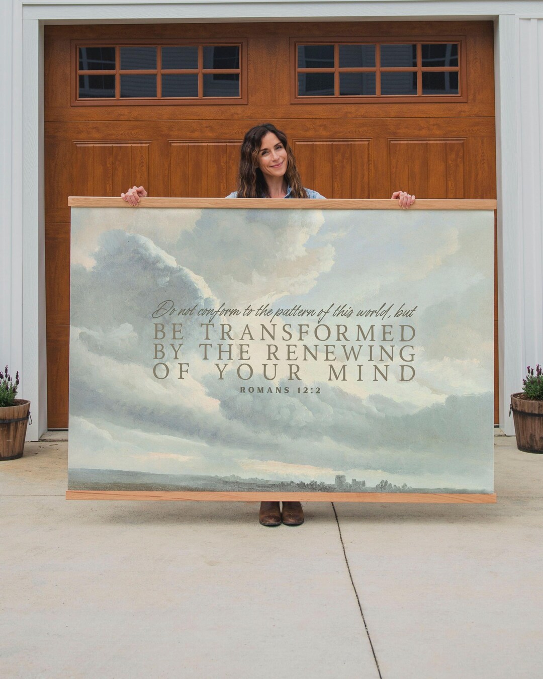Romans 12:2 Wall Art | Be Transformed Scripture Tapestry | Large Bible ...