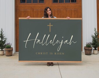 Easter Wall Tapestry Holiday Decor Christian Risen Christ Religious Artwork Seasonal Display Minimalist Design Modern Aesthetic | 200