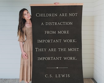 C.S. Lewis Children Quote Tapestry | Christian Wall Hanging | 194