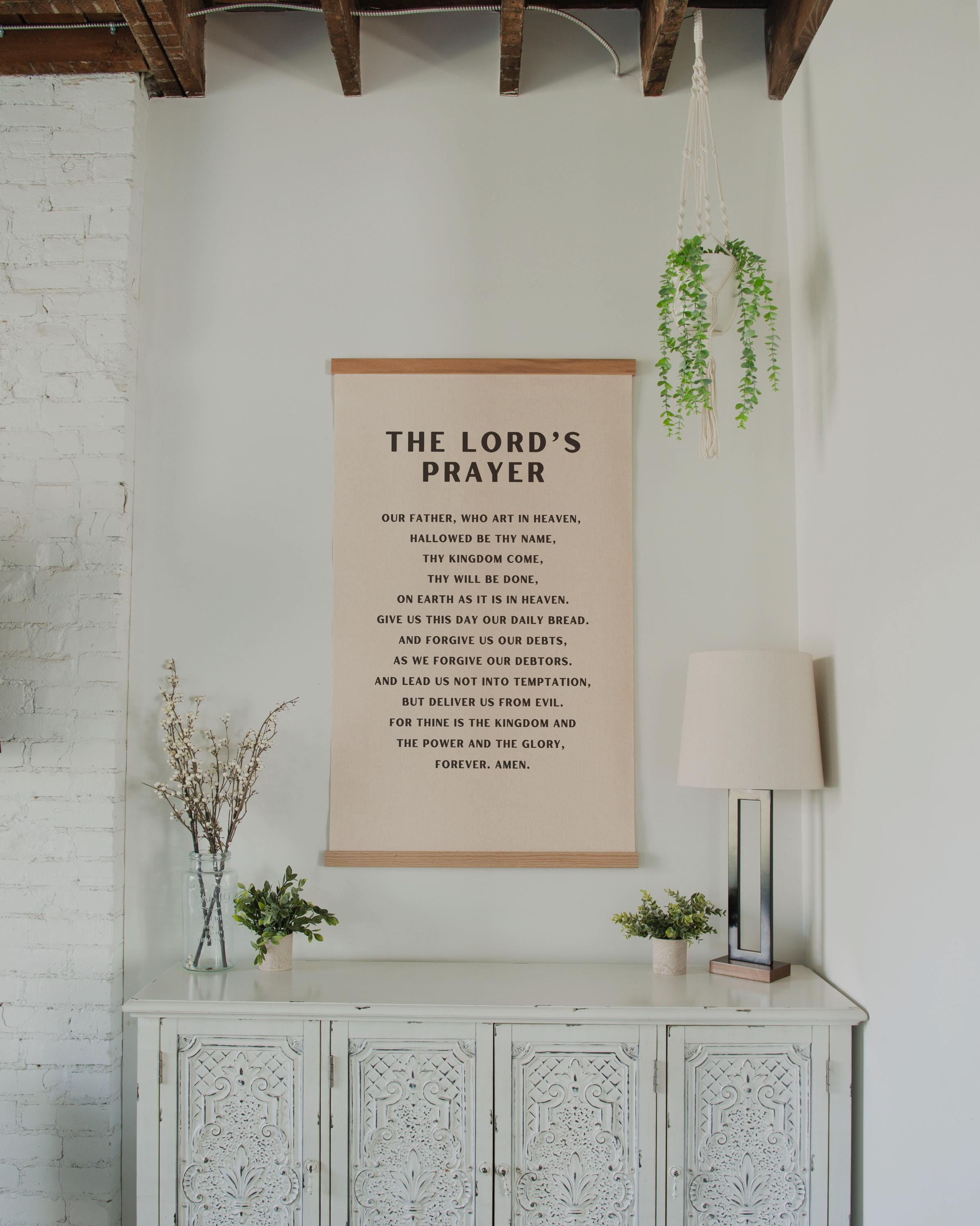 The Lord’s Prayer Tapestry | Christian Home Decor | Scripture Art ...