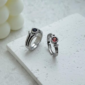Sterling Silver Matching Couple Rings, kirito cosplay Adjustable Rings