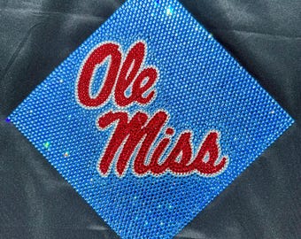 Rhinestone Graduation Cap, Bling Grad Cap, Bedazzled Grad Cap, College ...