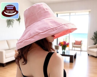 Reversible Bucket Hat for Women | Double-Sided Wide Brim Cap | Lightweight Sun Protection Headwear | Outdoor Summer Travel Accessory