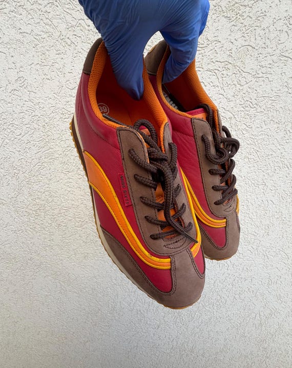 Miss Sixty Sneakers, NIB, Size 39, Y2K Retro, Red Orange Yellow Chunky Sole